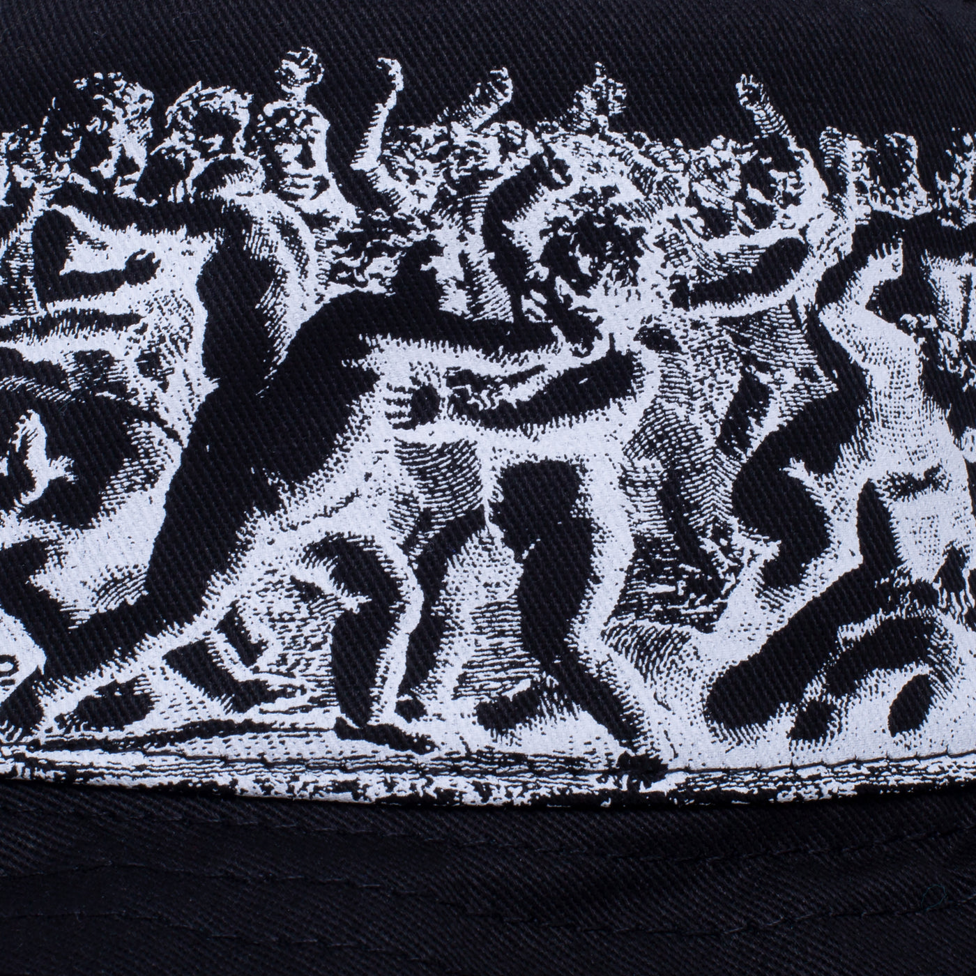 FUCKING AWESOME CHERUB FIGHT BUCKET HAT // BLACK/WHITE FUCKING AWESOME CHERUB FIGHT BUCKET HAT // BLACK/WHITE