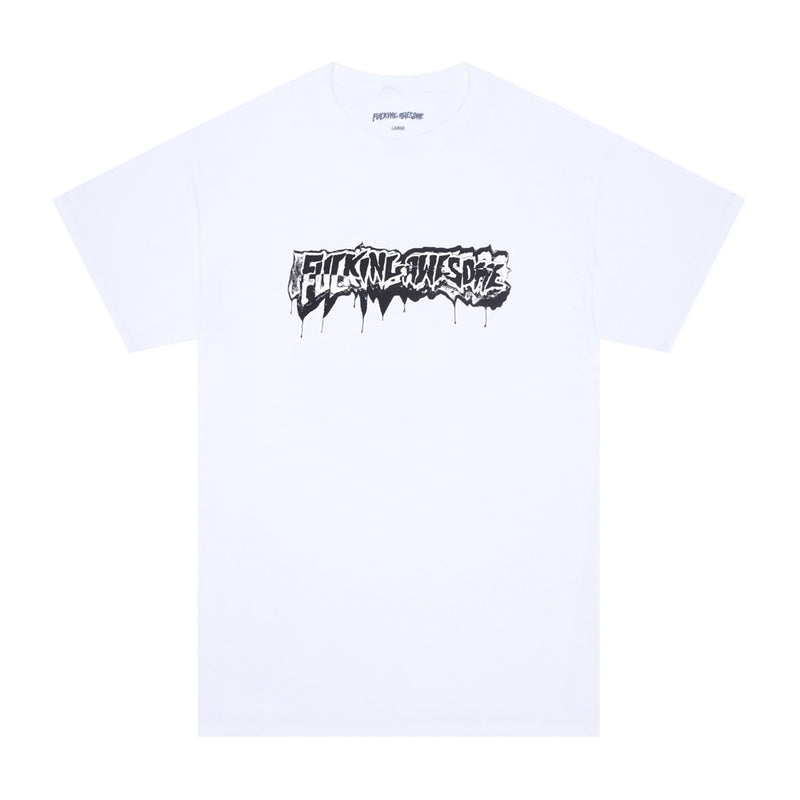 fucking awesome pn3086 dill cut up logo tee white
