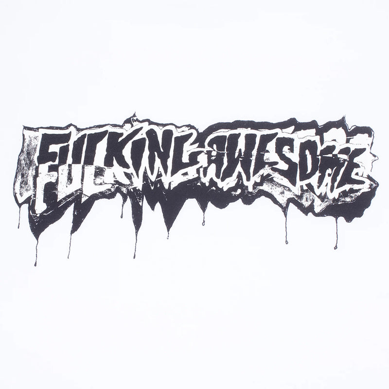 fucking awesome pn3086 dill cut up logo tee white