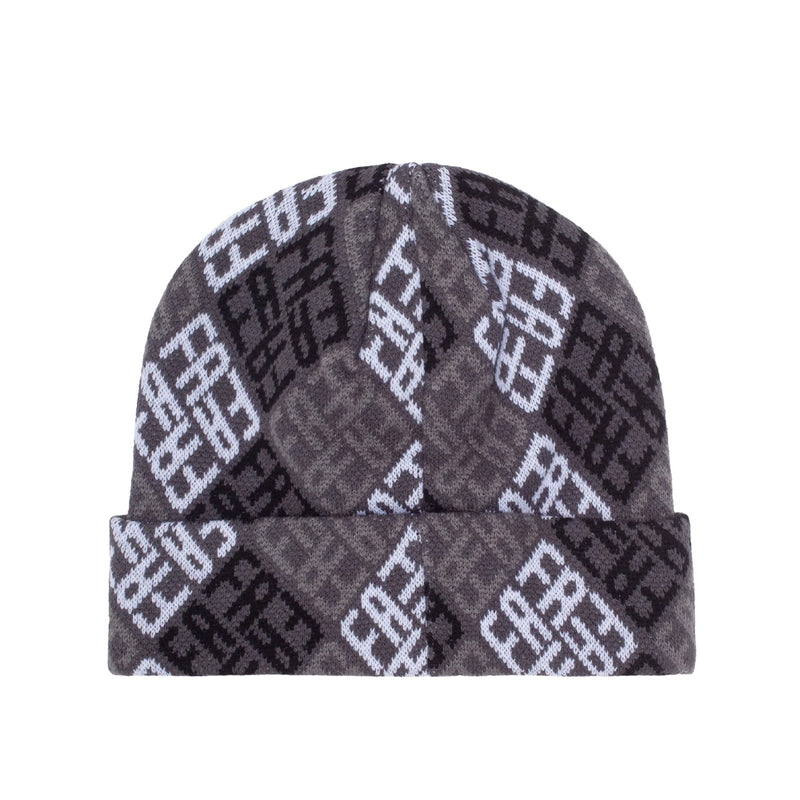 fucking awesome pn3121 2022 monogram cuff beanie grey black
