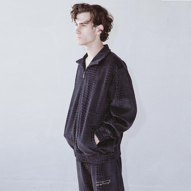 fucking awesome pn4136 velour croc track jacket black