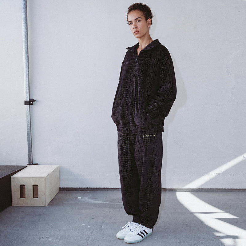 fucking awesome pn4136 velour croc track jacket black