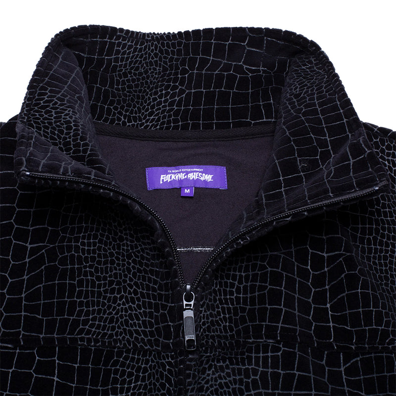 fucking awesome pn4136 velour croc track jacket black