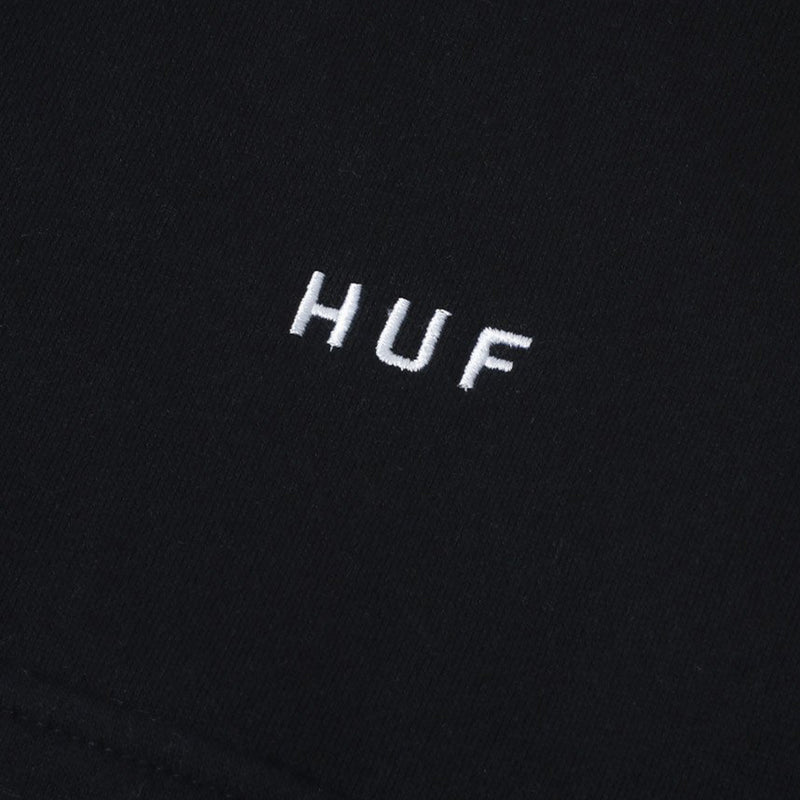 HUF SEPARATOR QUARTER ZIP FLEECE // BLACK
