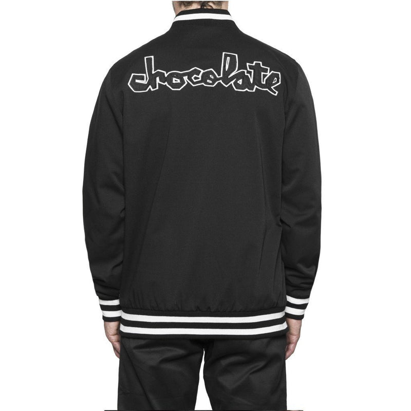 HUF CHUNK VARSITY JACKET // BLACK/WHITE-The Collateral
