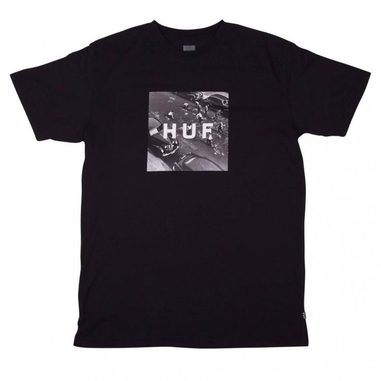 HUF CLASSIC YOUTH BOX LOGO TEE // BLACK-The Collateral