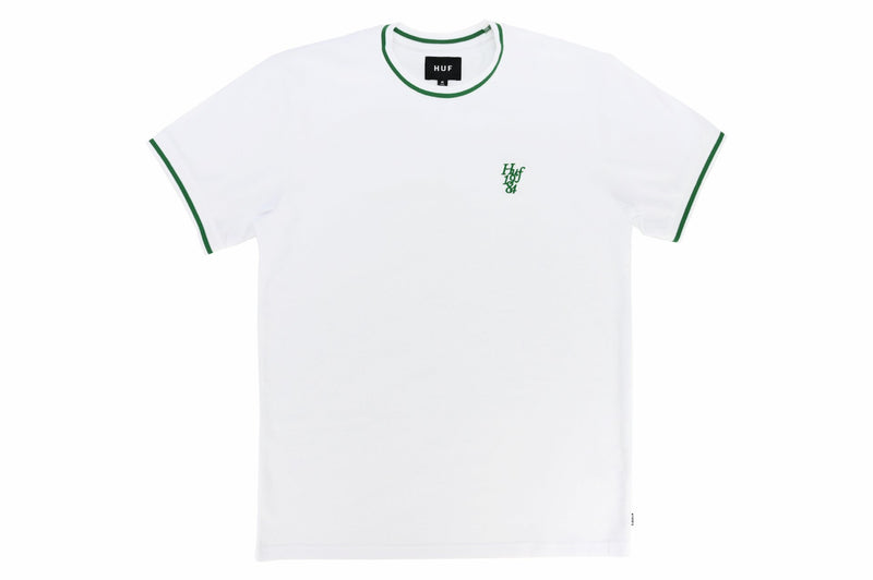 HUF COUNTRY CLUB PIQUE CREW \\ WHITE-The Collateral