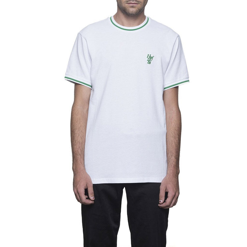 HUF COUNTRY CLUB PIQUE CREW \\ WHITE-The Collateral