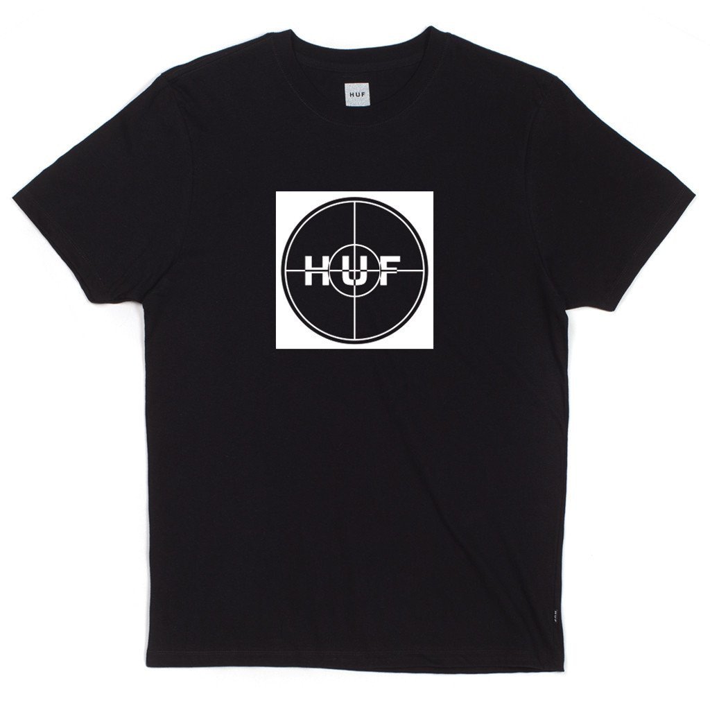 HUF ENEMY BOX LOGO TEE \\ BLACK-The Collateral