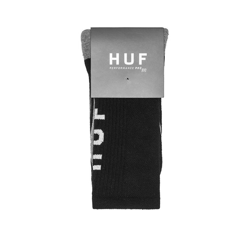 HUF PERFORMANCE PRO CREW SOCK // BLACK-The Collateral