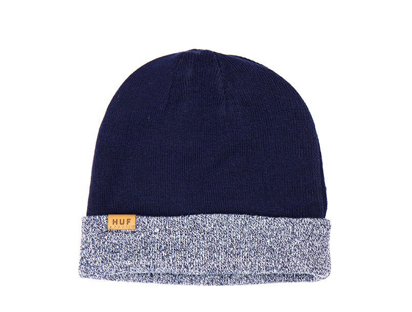 HUF REVERSIBLE MIXED YARN BEANIE // NAVY-The Collateral