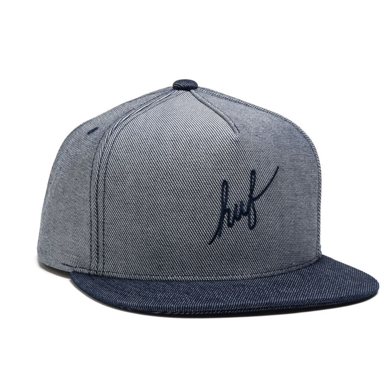 HUF SCRIPT CHAMBRAY SNAPBACK // NAVY-The Collateral