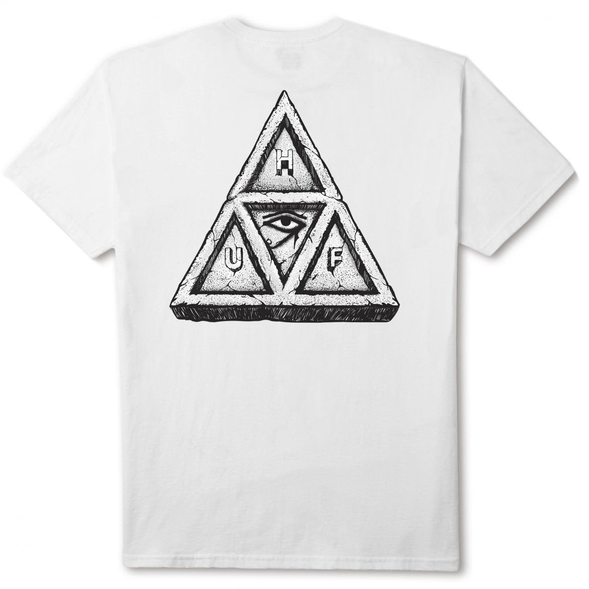 TS00048 HUF SUMRA TRIPLE TRIANGLE TEE \\ WHITE-The Collateral