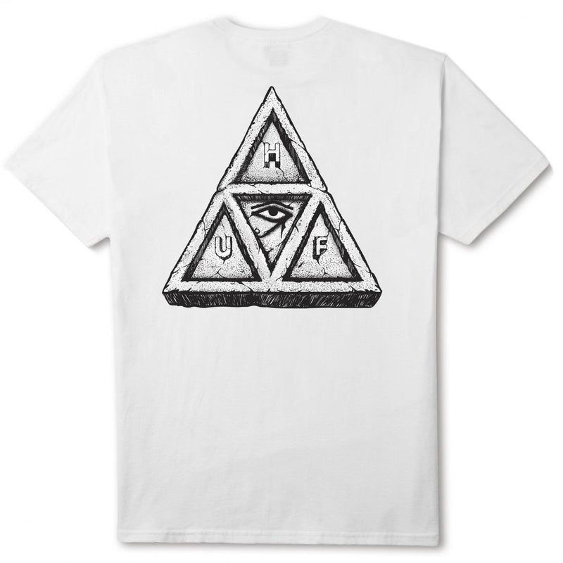 HUF SUMRA TRIPLE TRIANGLE TEE \\ WHITE-The Collateral