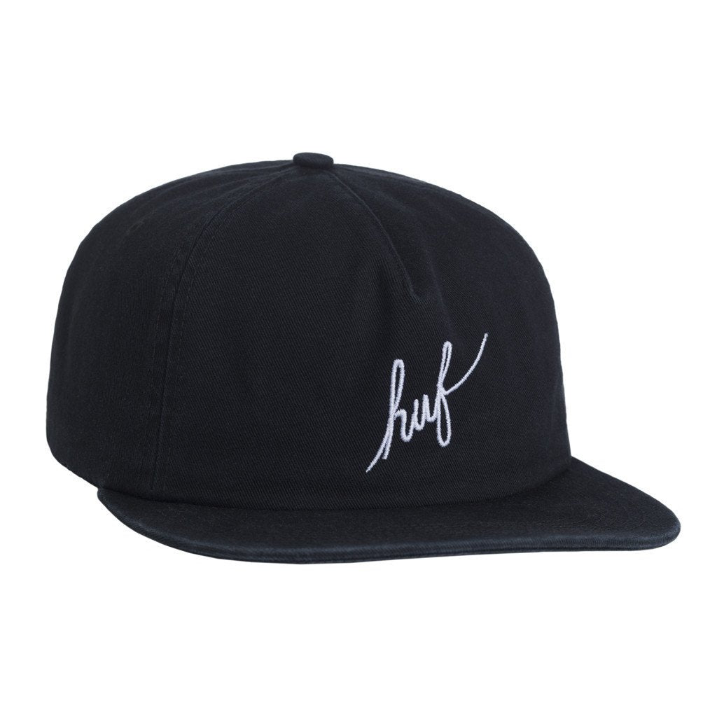 HUF WASHED SCRIPT SNAPBACK // BLACK-The Collateral