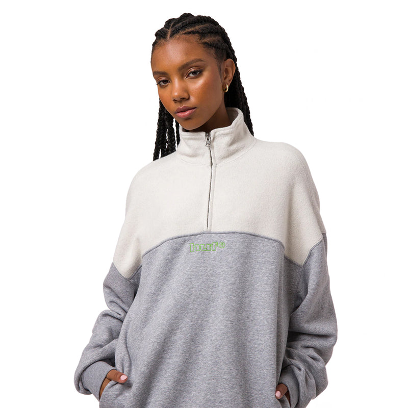 huf worldwide 1 4 zip mockneck fleece athletic heather wfl0011 athhr