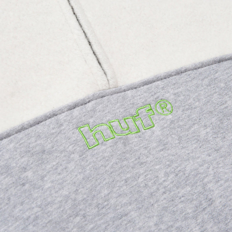 huf worldwide 1 4 zip mockneck fleece athletic heather wfl0011 athhr