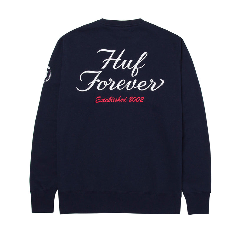 huf worldwide forever crew navy pf00459 navy