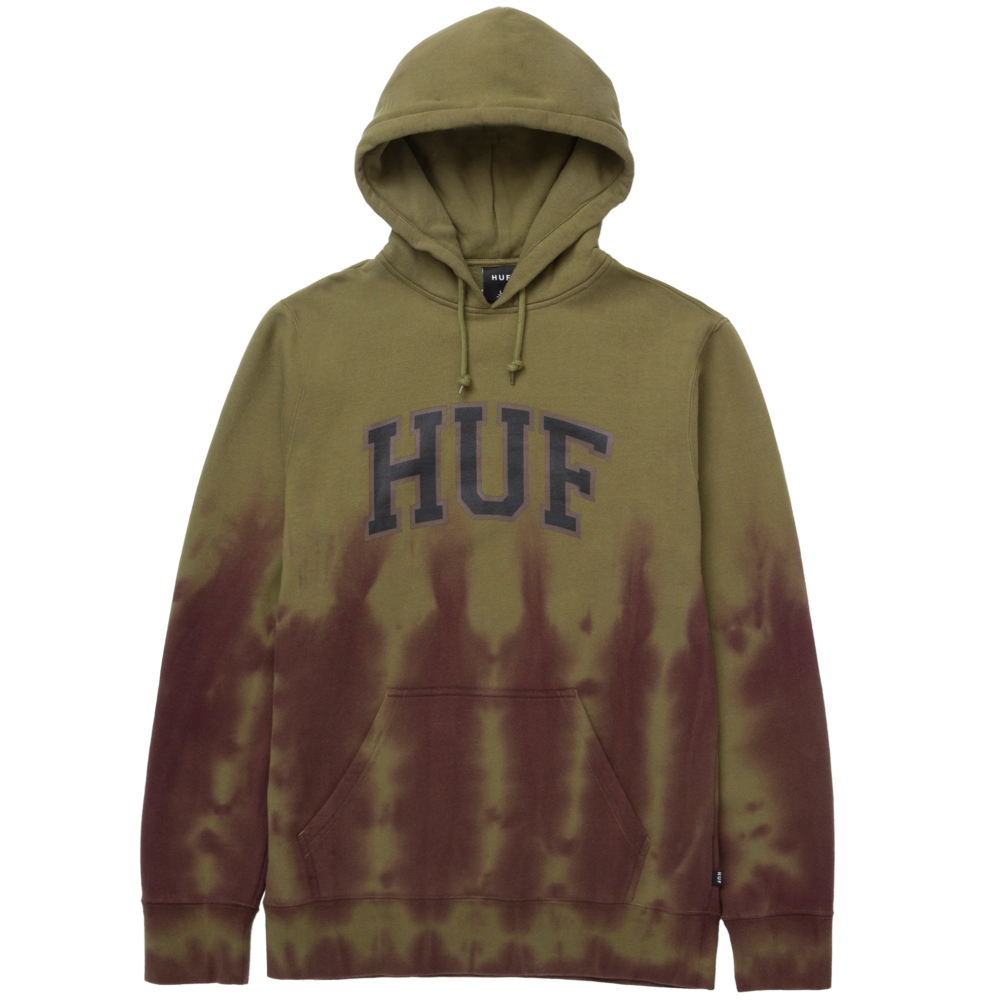 huf worldwide hartford tiedye po hoodie olive pf00426 olive