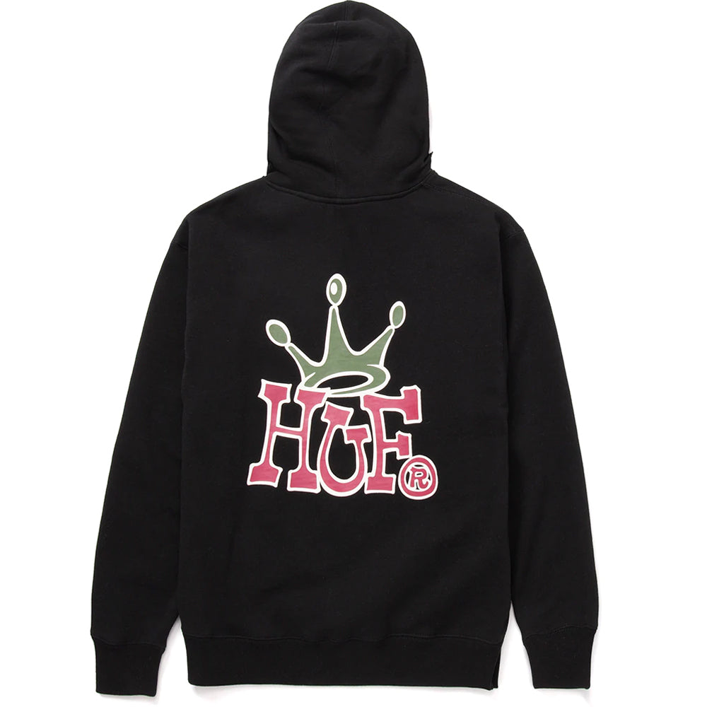 huf worldwide huf crown p o hoodie black wpf0012 black