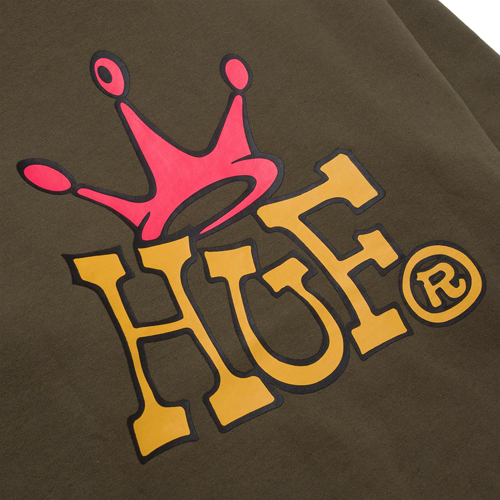 huf worldwide huf crown p o hoodie olive wpf0012 olive