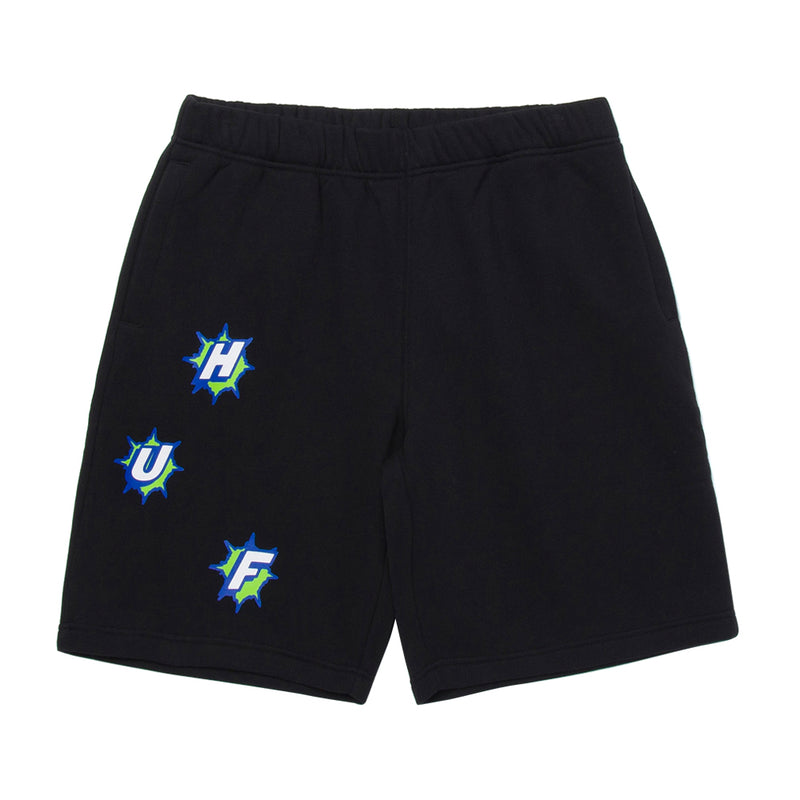 huf worldwide infinity jewel fleece short black pt00199 black