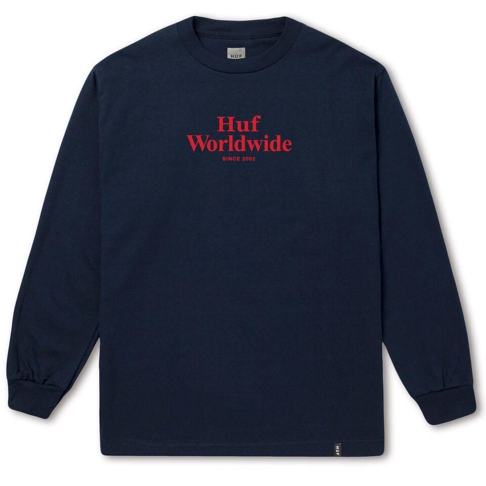HUF WORLDWIDE LS TEE \\ NAVY-The Collateral