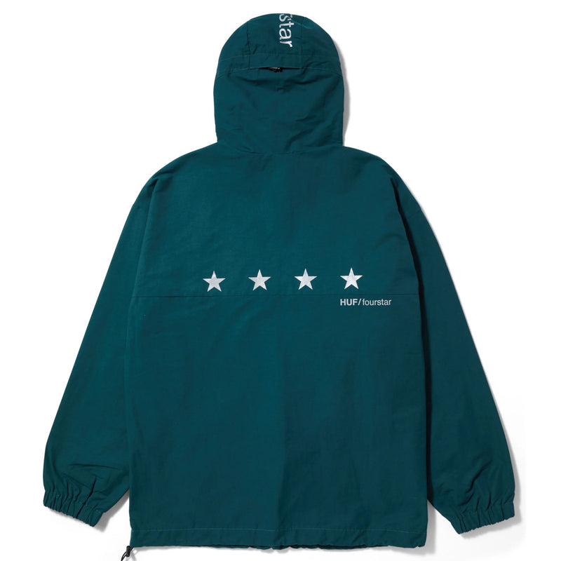huf worldwide x crailtap blocks anorak jacket sycamore jk00403 scmre