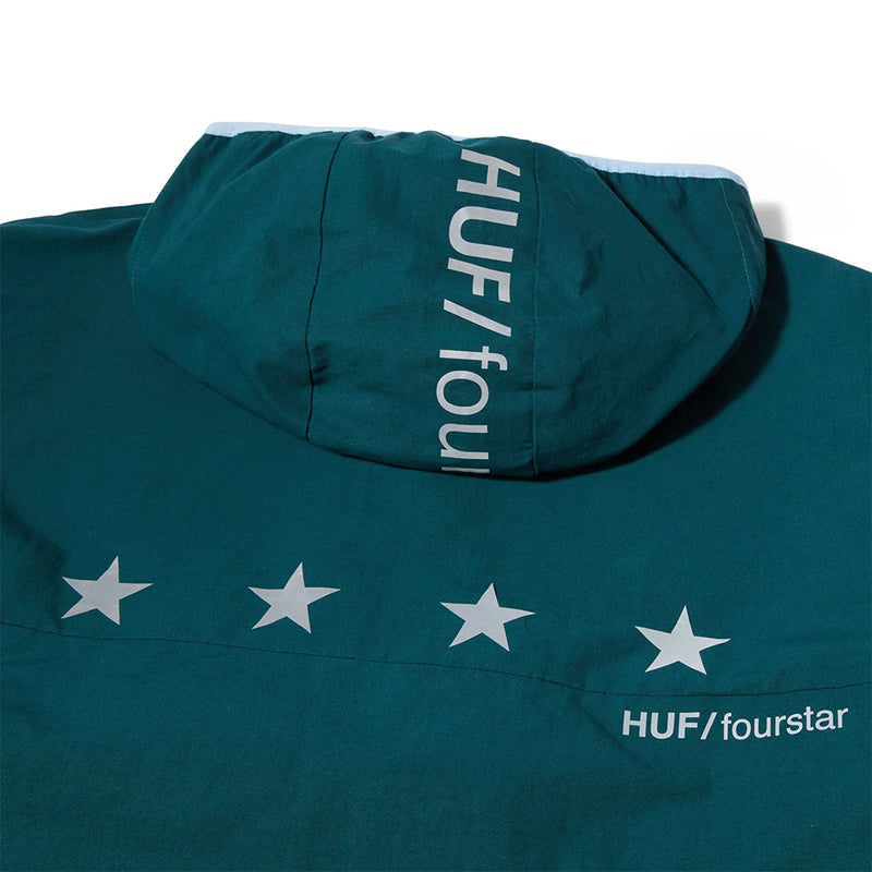 huf worldwide x crailtap blocks anorak jacket sycamore jk00403 scmre