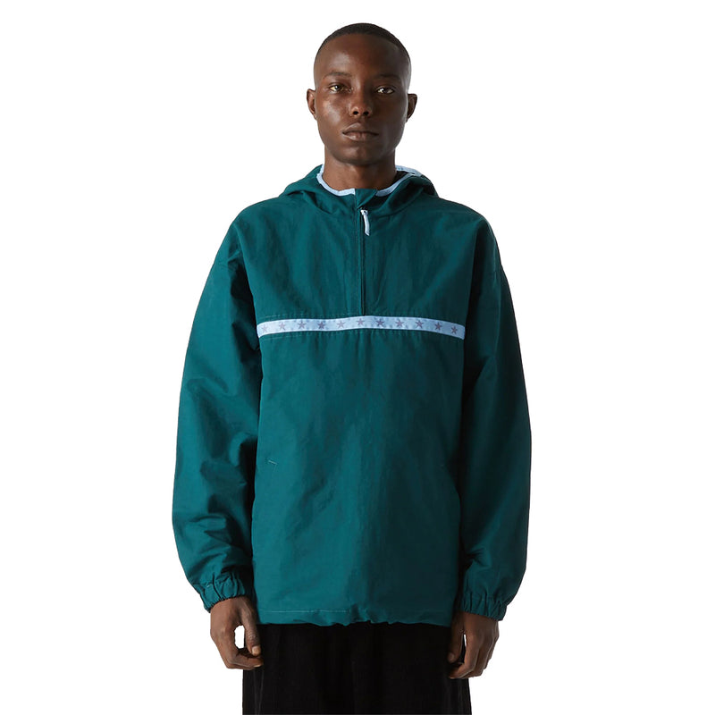 huf worldwide x crailtap blocks anorak jacket sycamore jk00403 scmre