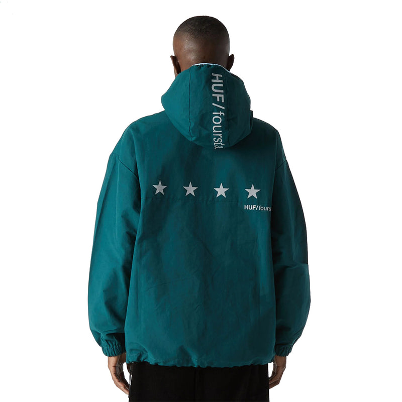 huf worldwide x crailtap blocks anorak jacket sycamore jk00403 scmre