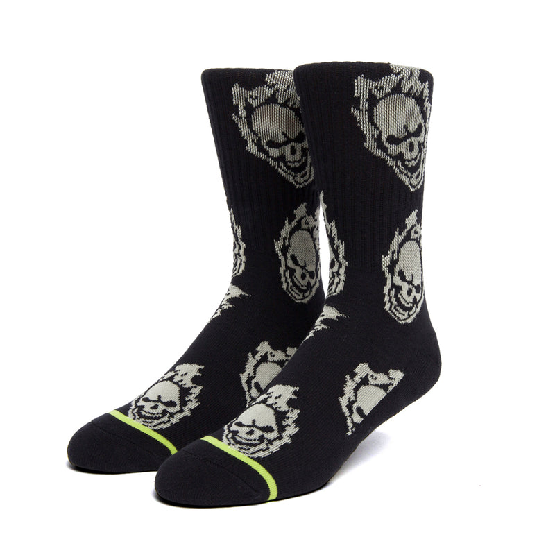 huf worldwide x marvel ghost rider sock black sk00716 black