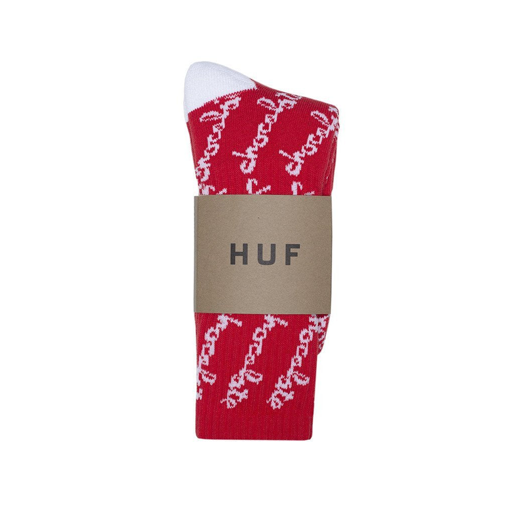 HUF X CHOCOLATE CHUNK CREW SOCKS // RED-The Collateral