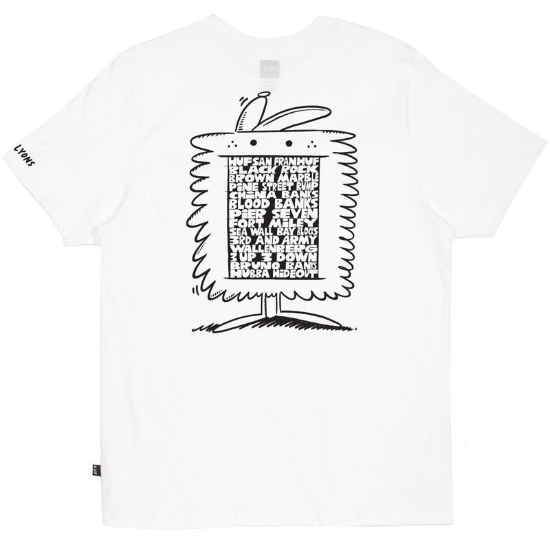 HUF X KEVIN LYONS SF TEE // WHITE-The Collateral