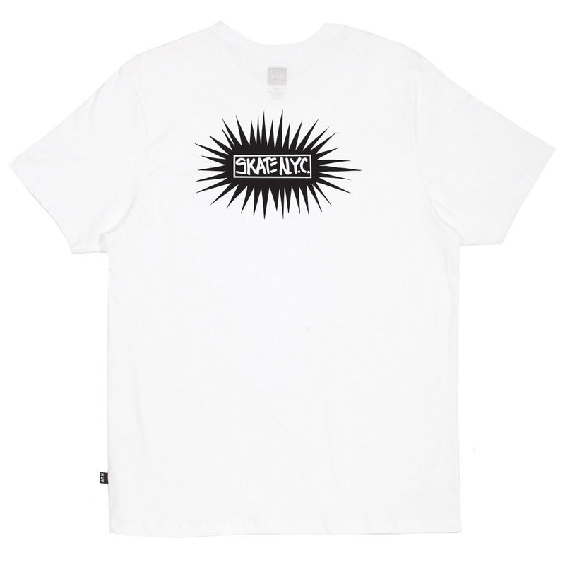 HUF X SKATE NYC BURST TEE // WHITE-The Collateral