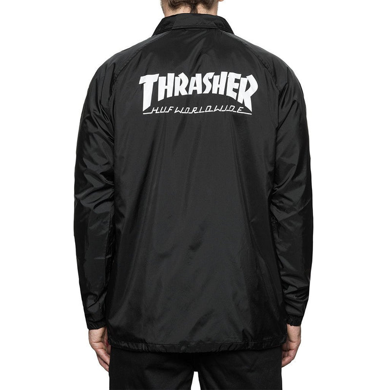 HUF X THRASHER CLASSIC H COACHES JACKET // BLACK-The Collateral