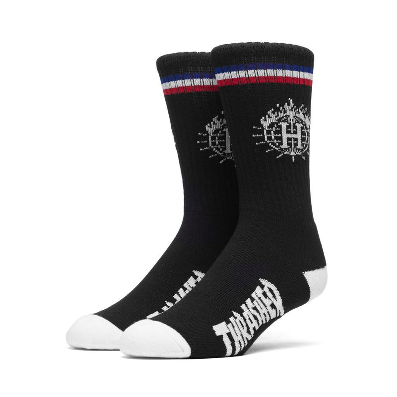 HUF X THRASHER TDS SOCK & CAN \\ BLACK-The Collateral