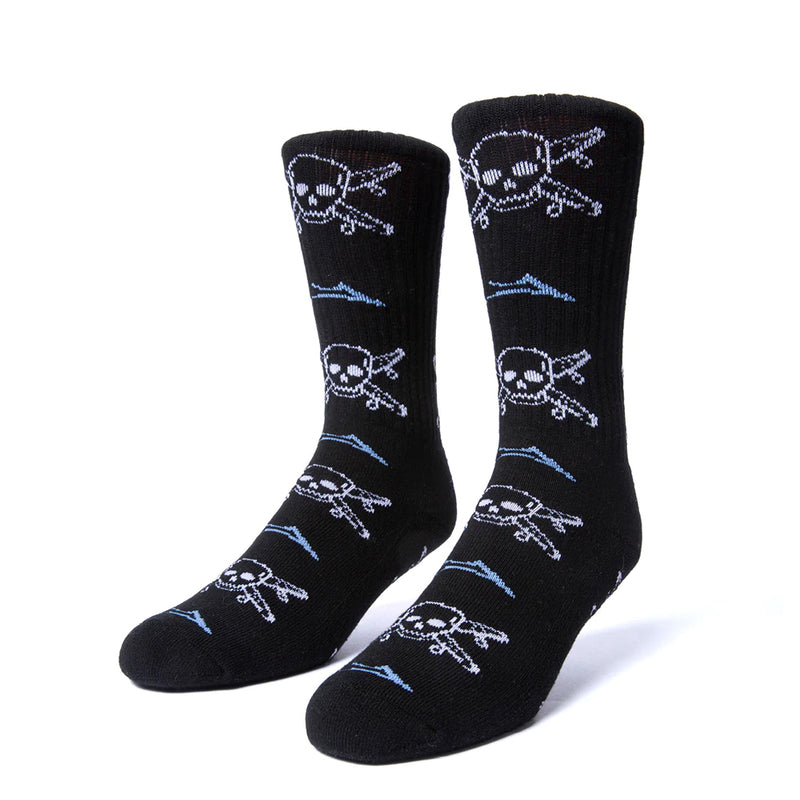 lakai la123109 black street pirate crew sock black