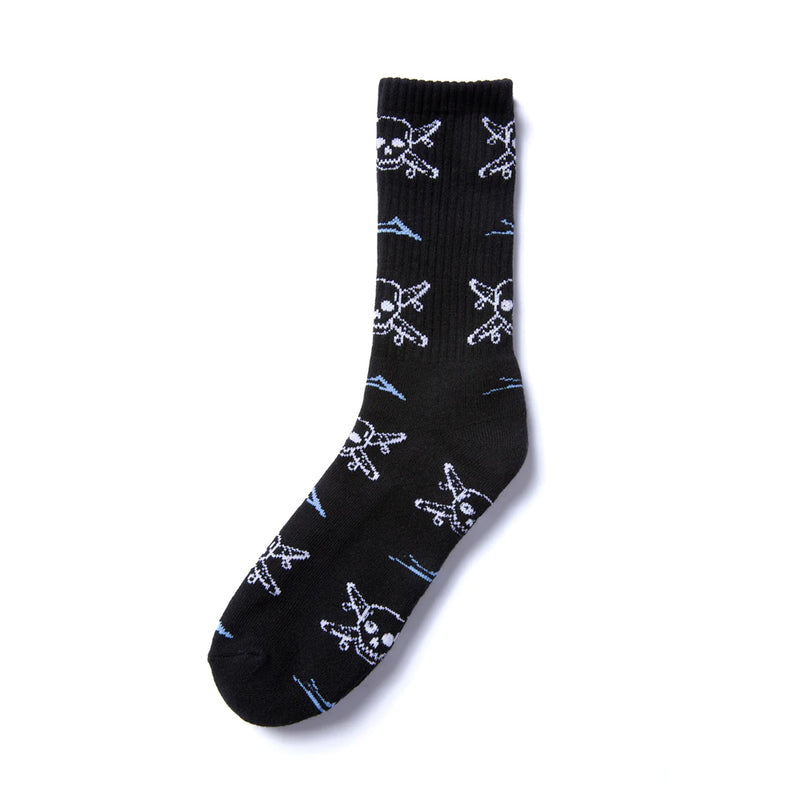 lakai la123109 black street pirate crew sock black