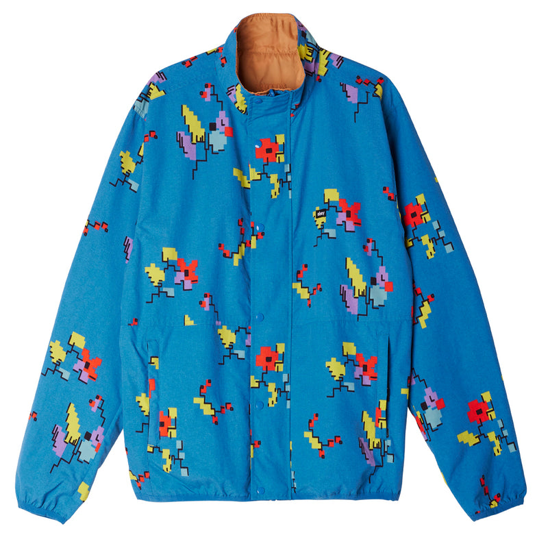 obey 121800495 digital reversible jacket atlantic blue multi atb
