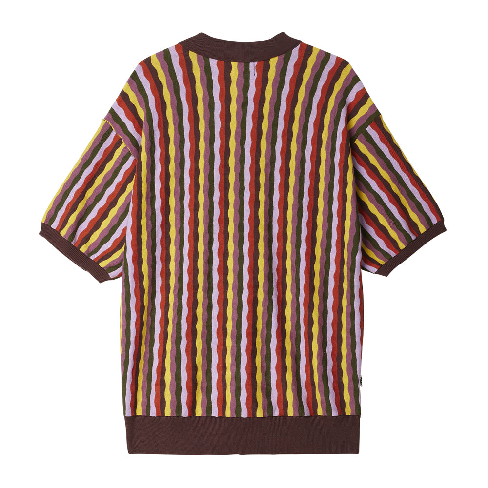 obey 151000069 surface polo sweater ss sepia multi