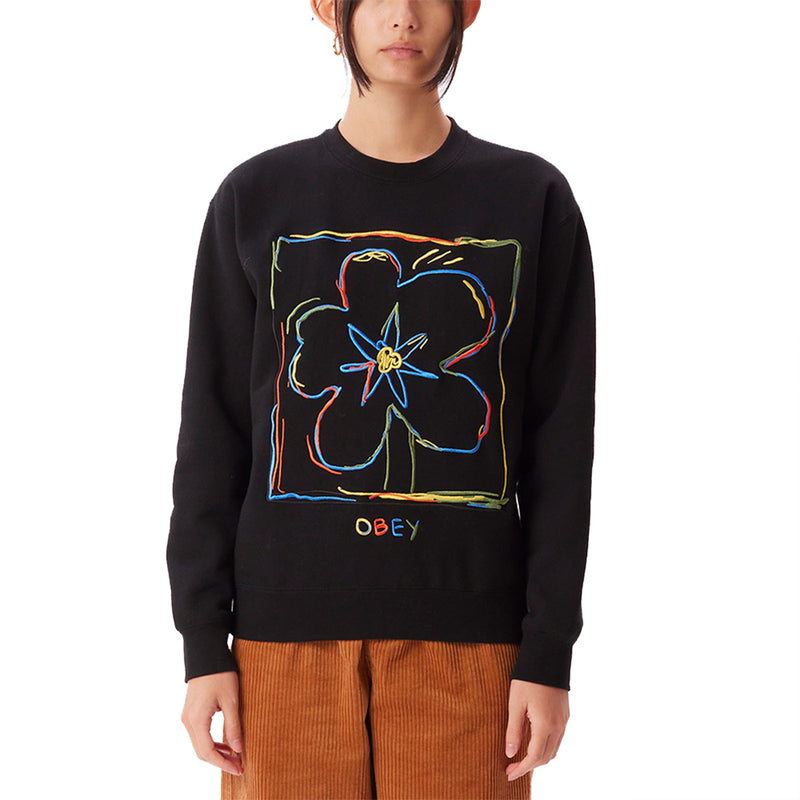 obey 211600146 line art crew blk black