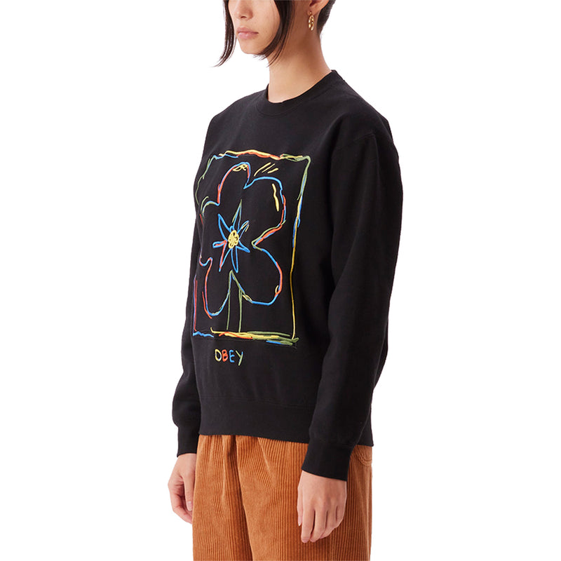 obey 211600146 line art crew blk black