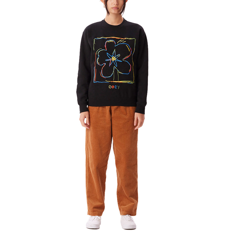 obey 211600146 line art crew blk black
