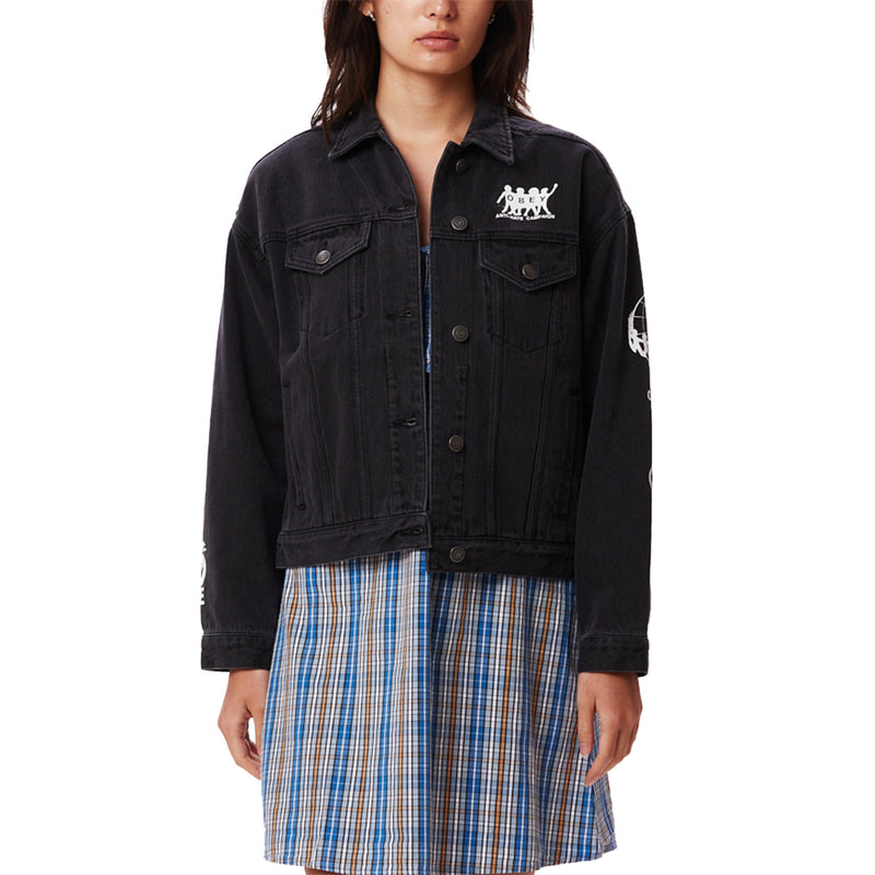 obey 221800390 obey denim jacket dusty black dba