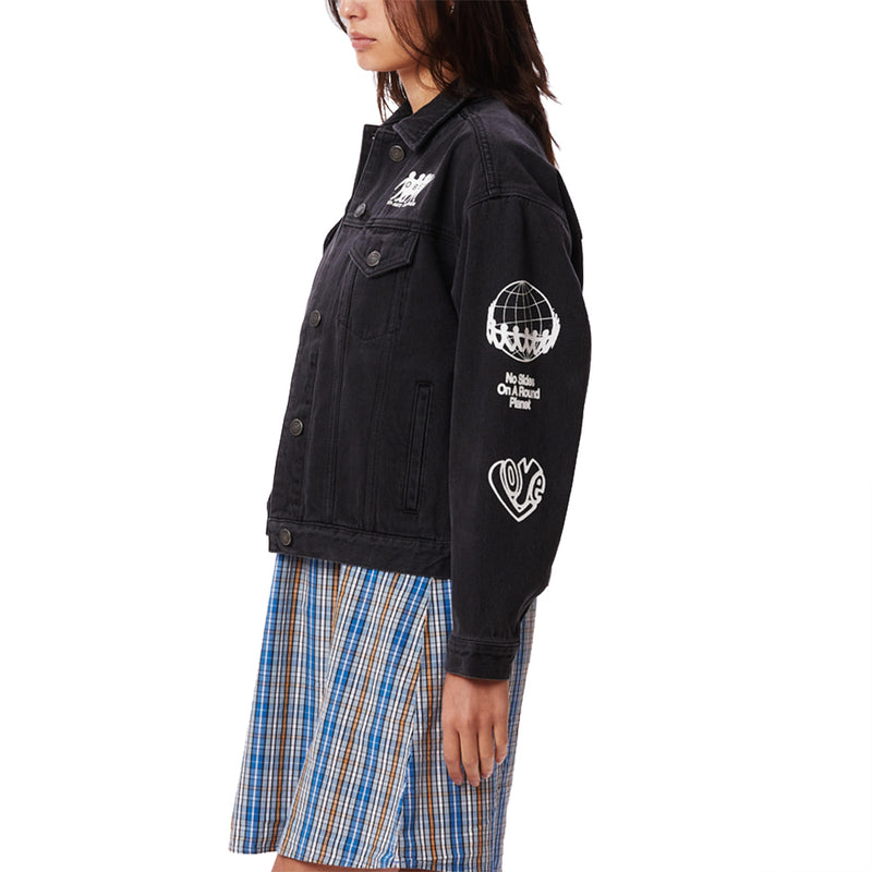 obey 221800390 obey denim jacket dusty black dba