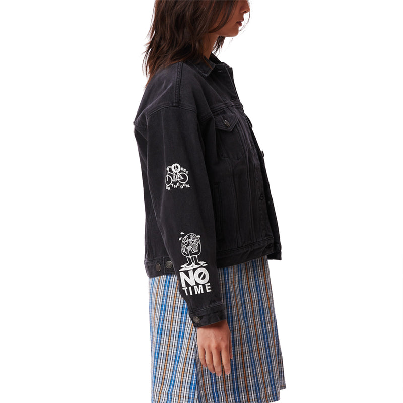 obey 221800390 obey denim jacket dusty black dba