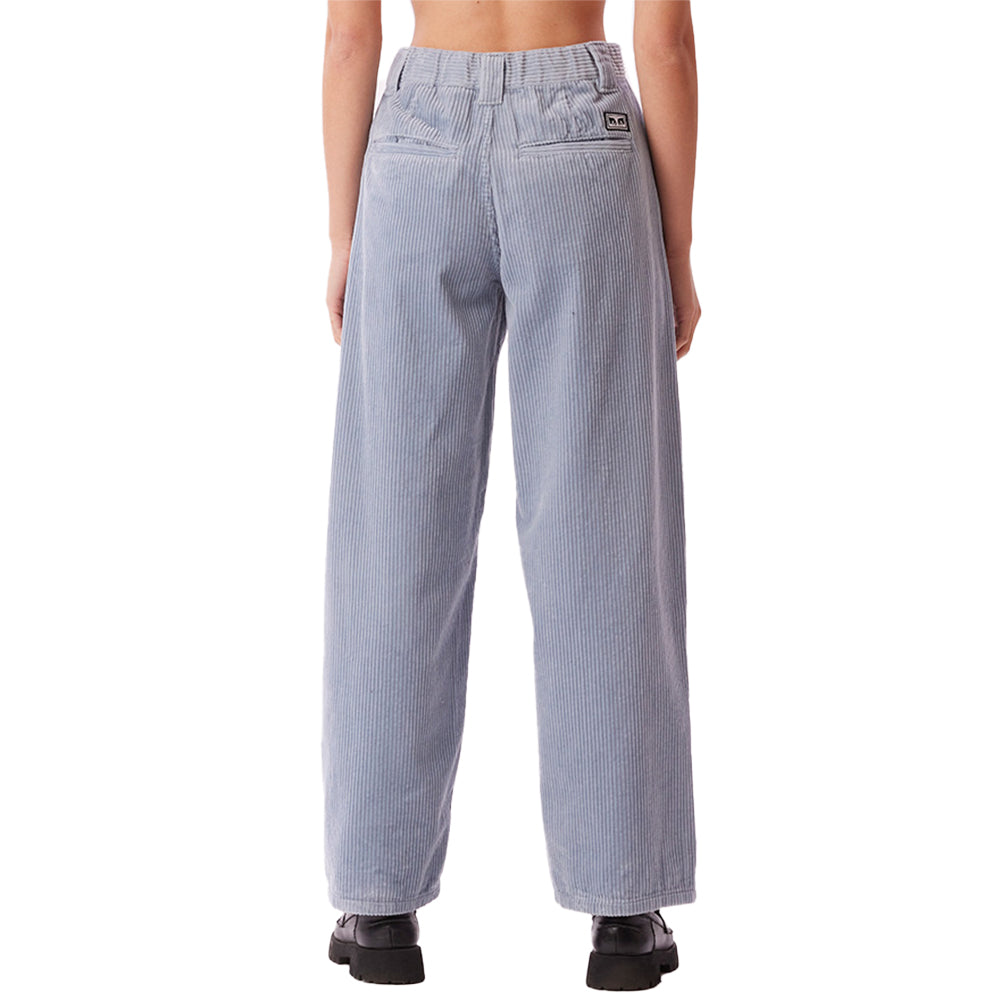 obey 242000111 luna baggy cord pant sec seal ice