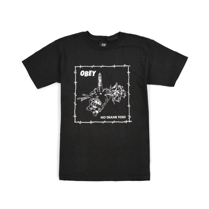 OBEY NO THANK YOU! TEE // BLACK-The Collateral
