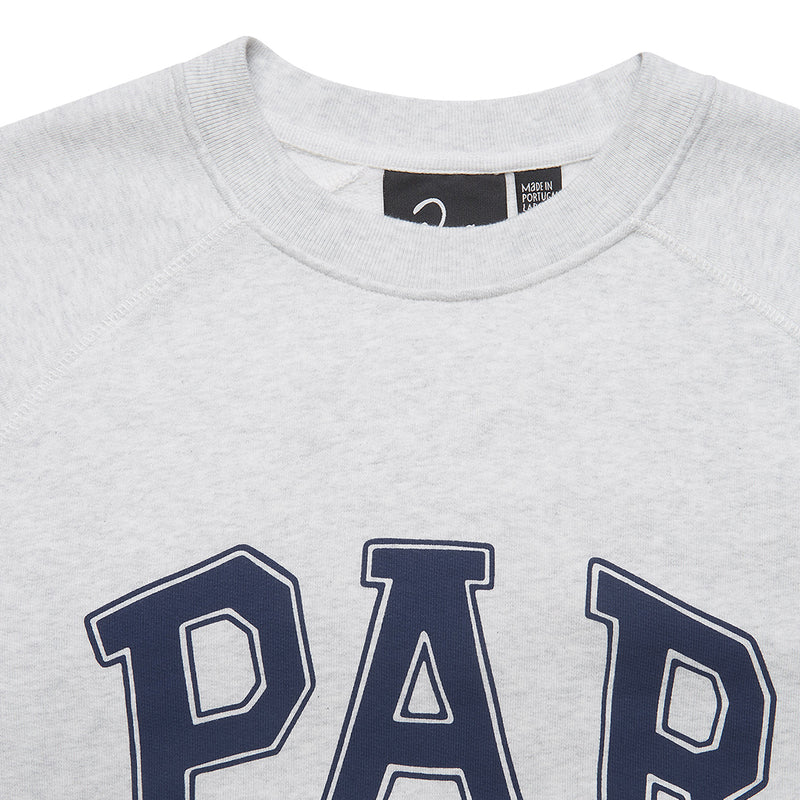 parra 47230 college horse crew neck sweatshirt ash grey
